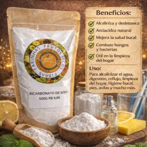 BICARBONATO DE SODIO  Natural y multifuncional - 500GR