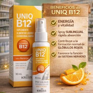 UNIQ B12 – Energía y Vitalidad en Spray Sublingual