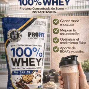 100% Whey – Proteína Concentrada de Suero Instantizada