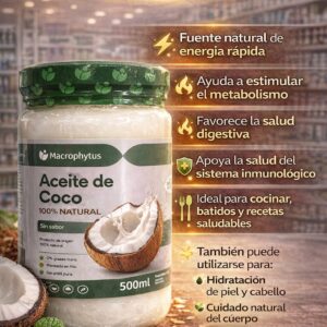 Aceite de Coco 100% Natural – Energía, Nutrición y Cuidado Natural